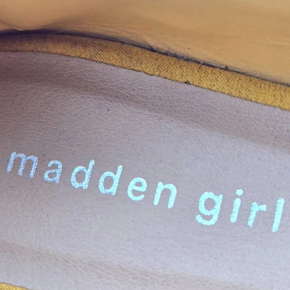 Madden Girl Jasmin Mustard Yellow Suede Pointed Toe Flats – Size 8.5 - Picture 8 of 12